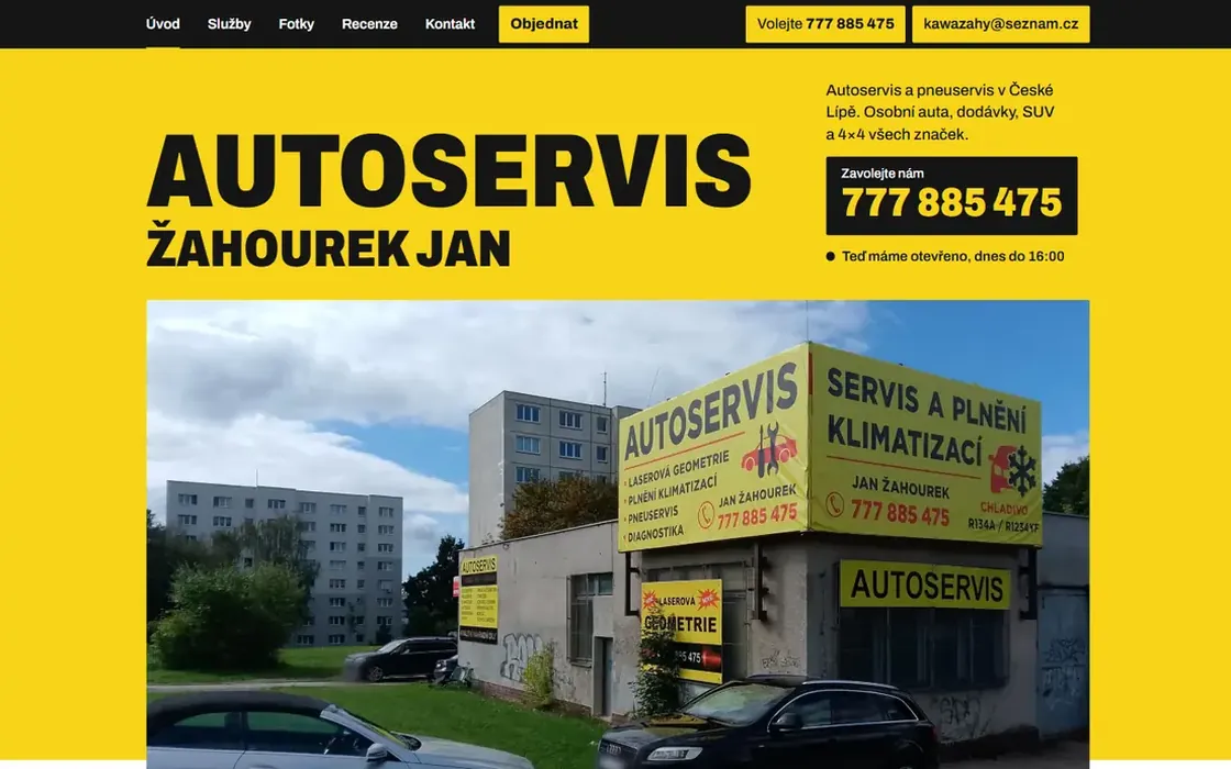 Web Autoservis Žahourek